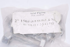 Lot of 10 NEW Acid Piping 2'' 150'' 18-8 Stainless Steel Bolt & Nut Kit