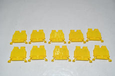 Lot of 10 NEW Allen Bradley 1492-W3 TERMINAL BLOCKS - YELLOW 1492-W3-Y