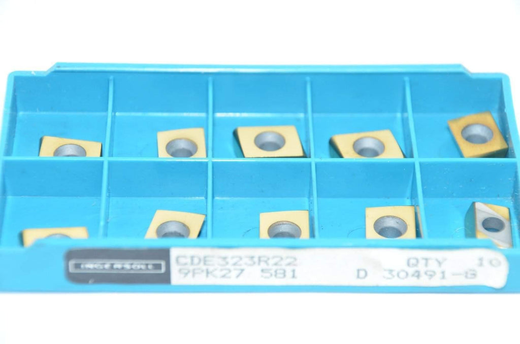 Lot of 10 NEW Ingersoll CDE323R22 Carbide Inserts, Grade 581, 9PK27