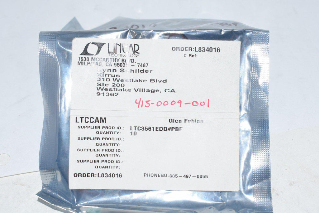 Lot of 10 NEW Linear Technology LTC3561EDD#PBF IC REG BUCK ADJUSTABLE 1A 8DFN