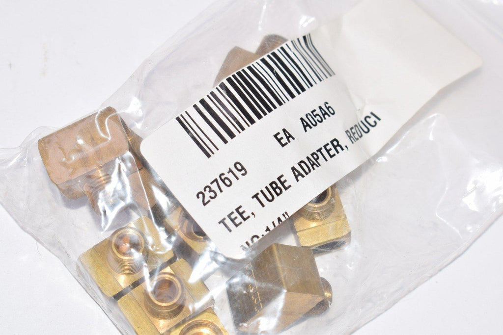 Lot of 10, NEW, Tee,Tube Adapter, Reducing, 1/4'', 237619, A05A6