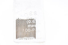 Lot of 100 NEW 0.6mm High Speed Steel Twist Head Drill Bits
