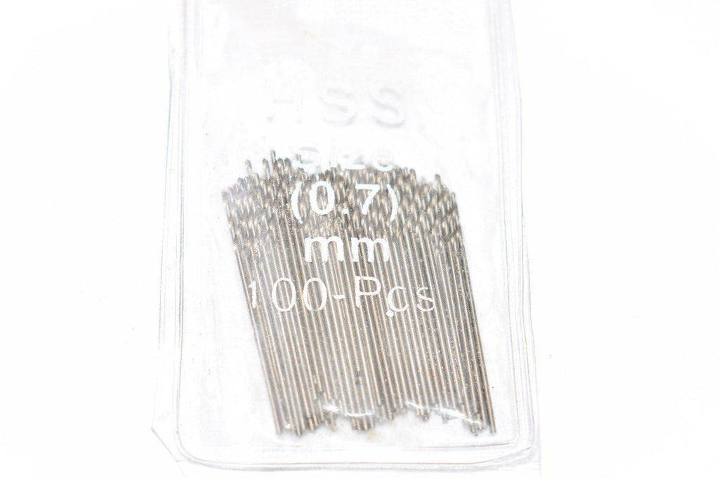 Lot of 100 NEW 0.7mm HSS Bright Finish Twist Head Drill Bits