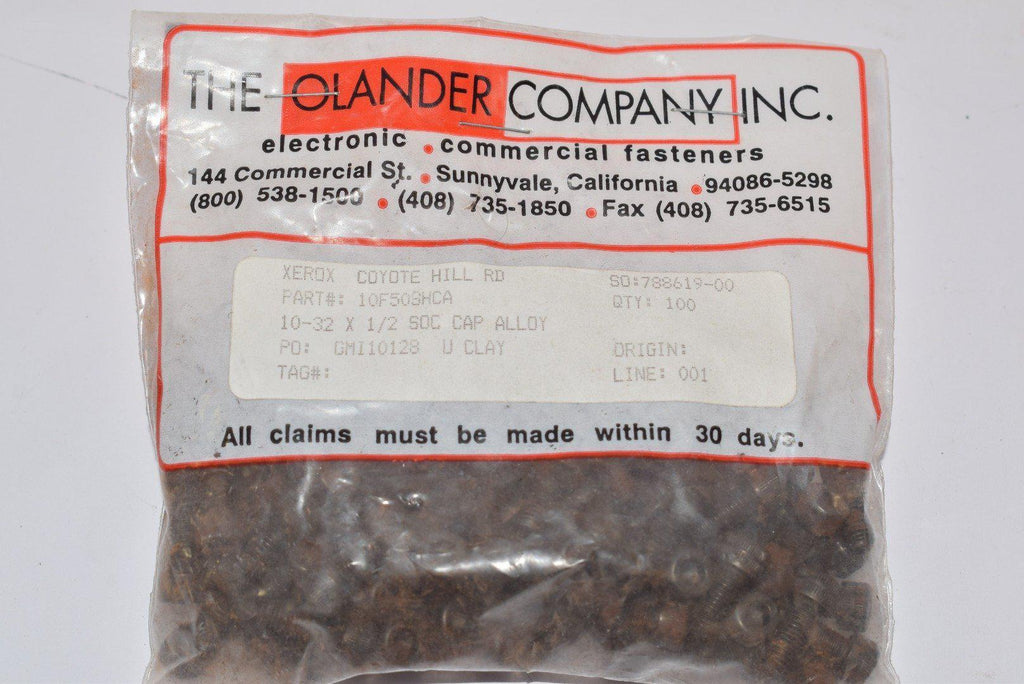 Lot of 100 NEW Olander 10F50SHCA 10-32 X 1/2 SOC CAP ALLOY