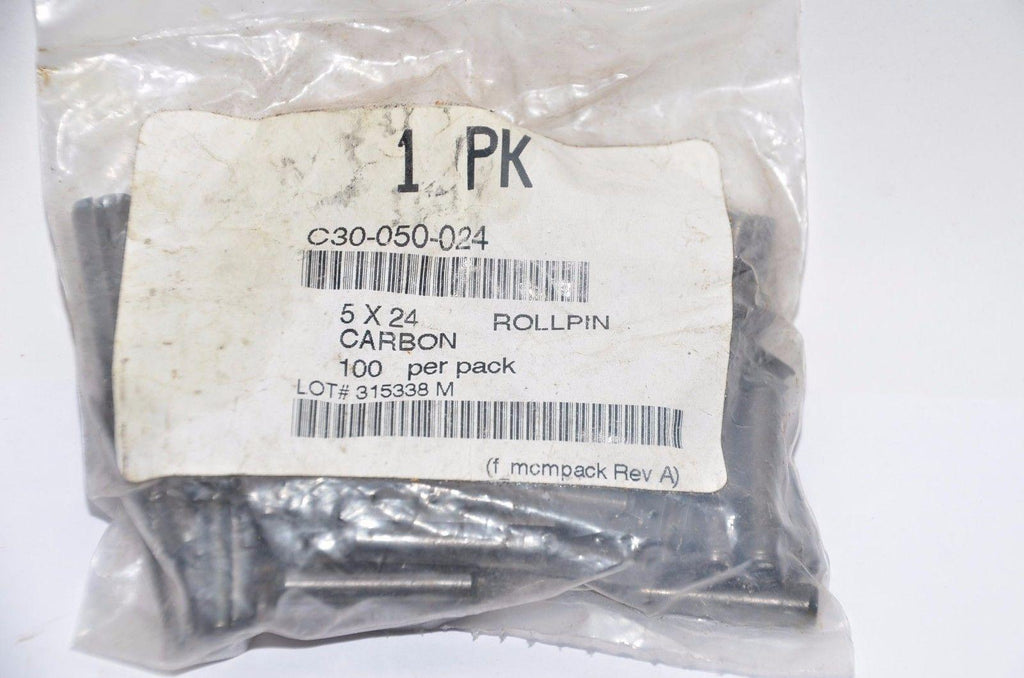 Lot of 100 NEW Rollpin Carbon 5 x 24 C30-050-024