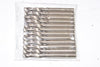 Lot of 12 NEW Sealed Size #10 High Speed Steel Bright Finish Twist Head Drill Bits