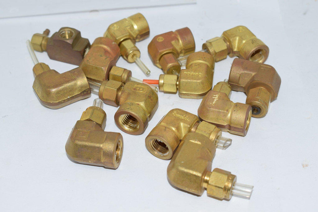 Lot of 13 Parker Swagelok Brass Fitting Mixed Lot
