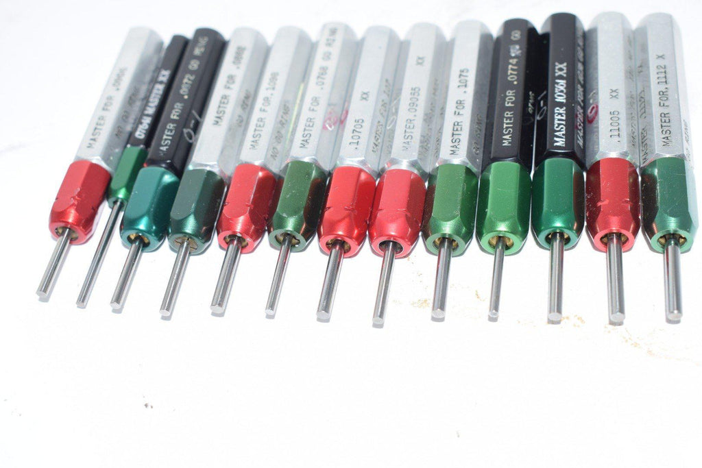 Lot of 13 PMC Industries & Others Go NO Go Smooth Pin Gage Check Plug
