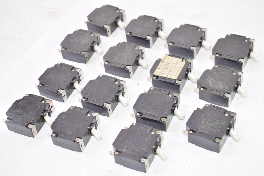 Lot of 15 Eaton Heinemann Electric JA1-A8-A Circuit Breaker Switch 1.5Amp 250V 50/60Hz, 25100001-001 On/Off