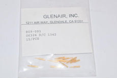 Lot of 15 NEW Glenair 809-093 Adapter for crimping #20 AWG wire to size #23