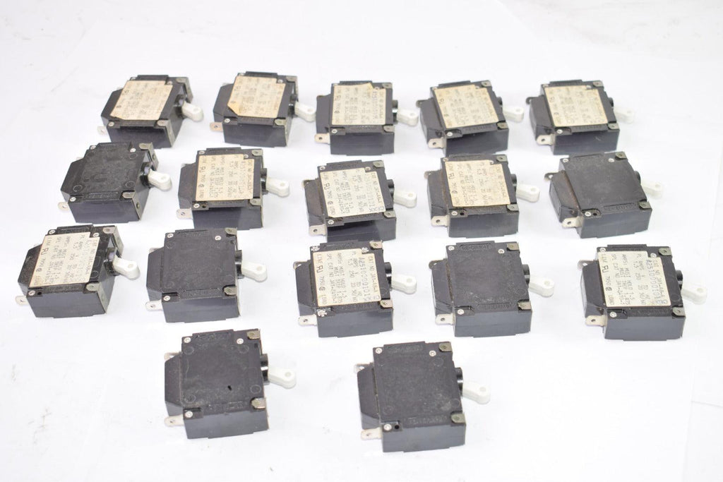 Lot of 17 Eaton Heinemann Electric JA1-A8-A Circuit Breaker Switch 1.5Amp 250V 50/60Hz, 25100001-001