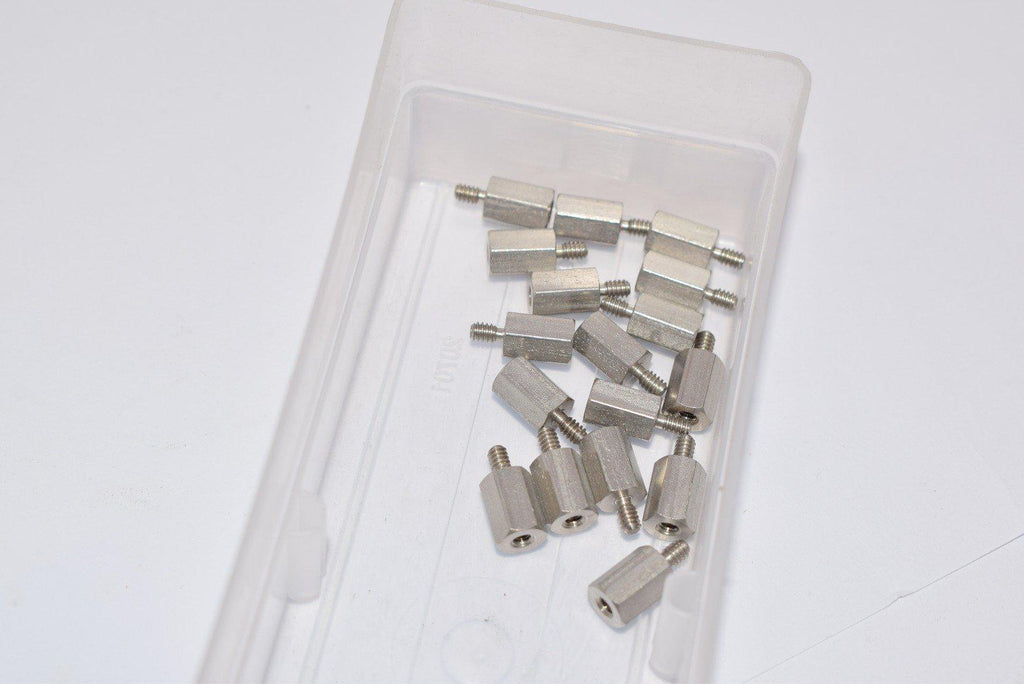 Lot of 17 NEW McMaster-Carr Male-Female Threaded Hex Standoff 18-8 Stainless Steel, 1/4'' Hex, 3/8'' L