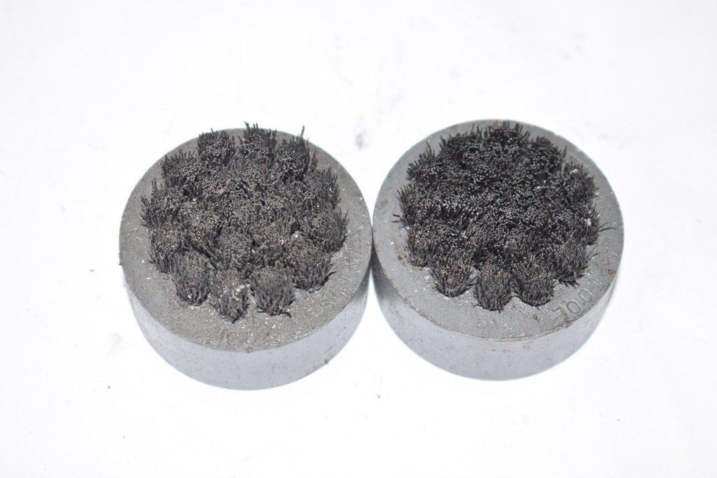 Lot of 2 Amada Strippit Wilson Punch Press Button Brushes 1-7/8'' OD x 1-1/8'' Thick