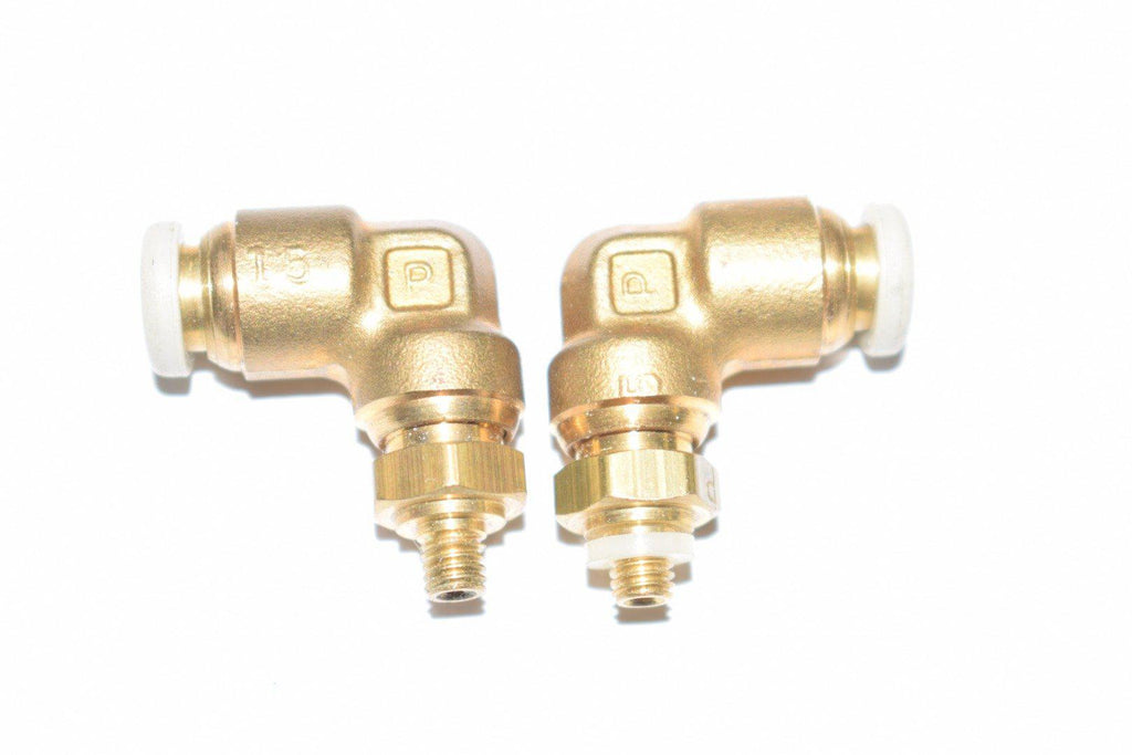 Lot of 2 Brass Parker 15 Elbow Fittings Push To Connect