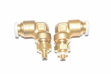 Lot of 2 Brass Parker 15 Elbow Fittings Push To Connect