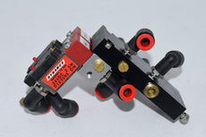 Lot of 2 Dynamco D123201 Pneumatic Solenoid Valve 24vdc Manifold Block Fittings