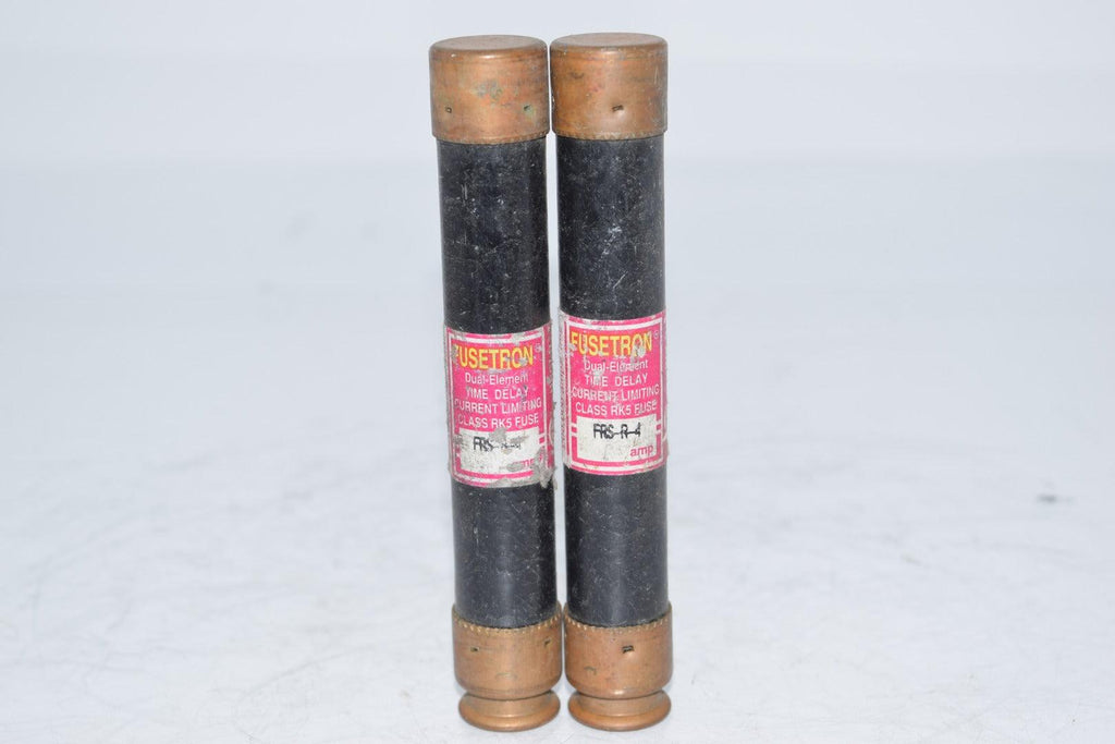 Lot of 2 Fusetron FRS-R-4 Time Delay Fuses Class RK5 4 Amp 600V