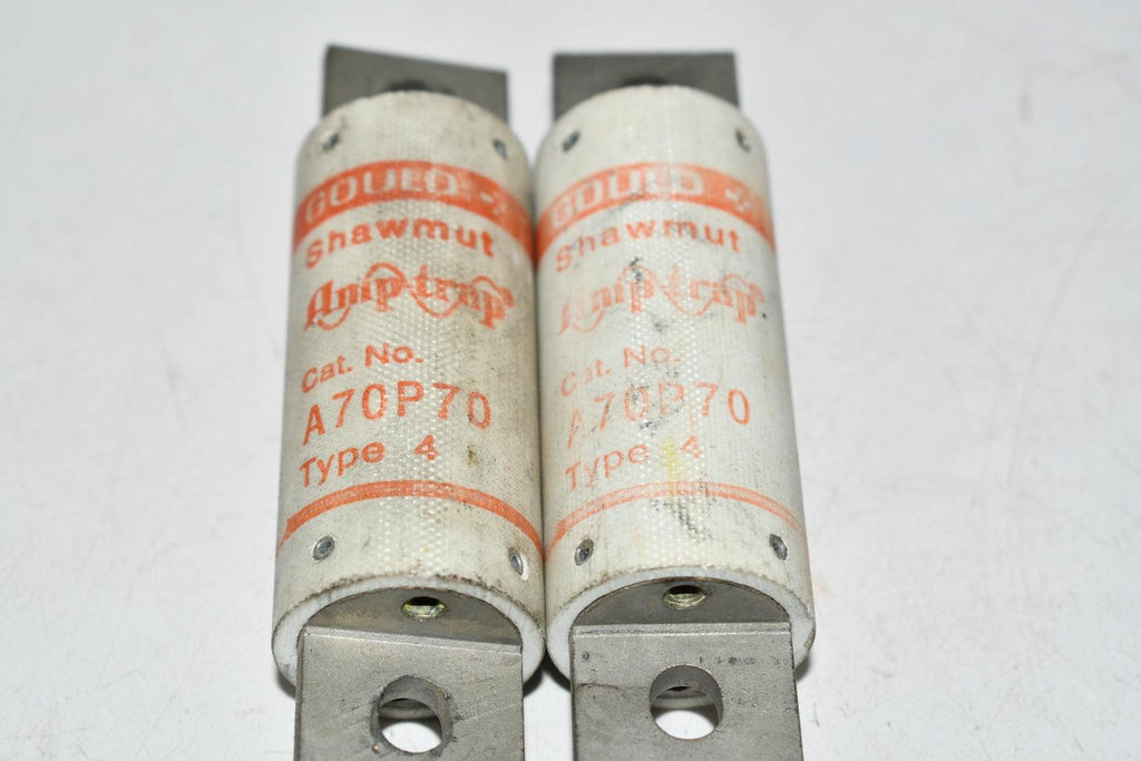 Lot of 2 Gould Ferraz Shawmut Amptrap A70P70 - 70 Amp, 700 Volt Fuse