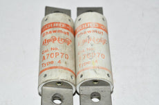 Lot of 2 Gould Ferraz Shawmut Amptrap A70P70 - 70 Amp, 700 Volt Fuse