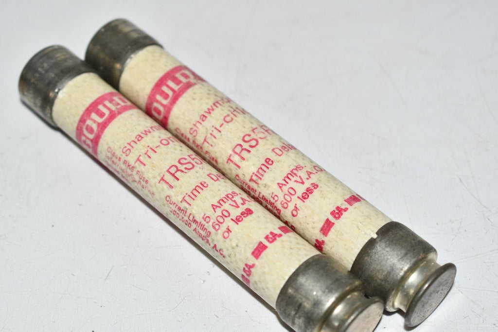 Lot of 2 Gould Ferraz Shawmut TRS5R 5 Amp Fuses 600V