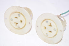 Lot of 2 Hubbell Nylon 20A 125V Female Connectors