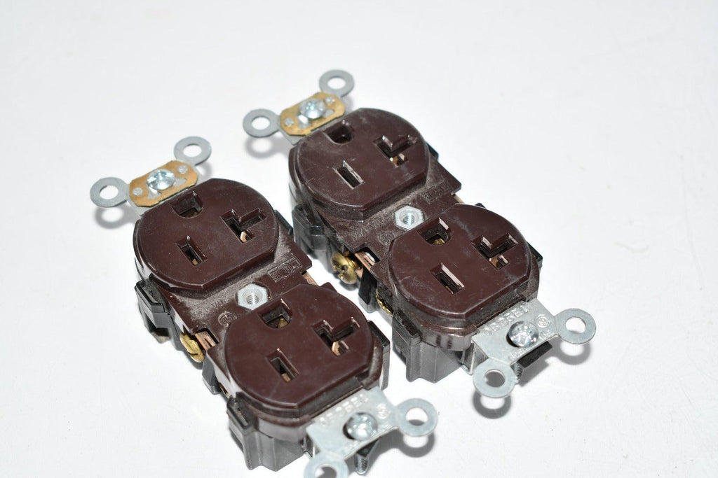 Lot of 2 Leviton 5352 Duplex Receptacle Brown