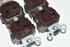 Lot of 2 Leviton 5352 Duplex Receptacle Brown