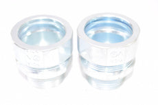 Lot of 2 Male Connector Fittings, Couplers, 1-1/2'' Thread