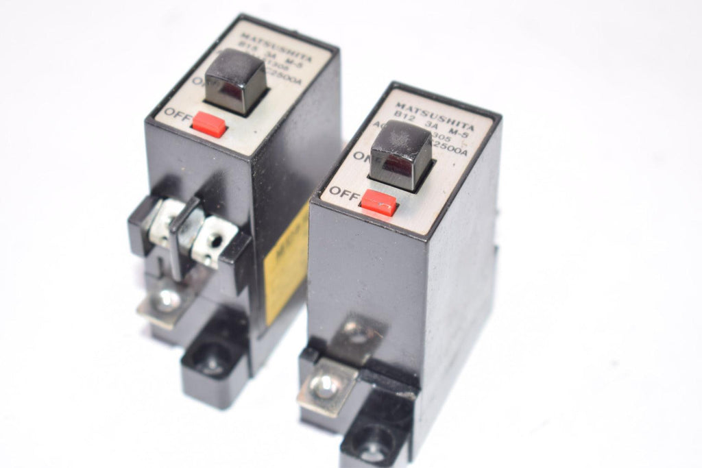Lot of 2 Matsushita BA121305 AC220V Circuit Breaker Switches