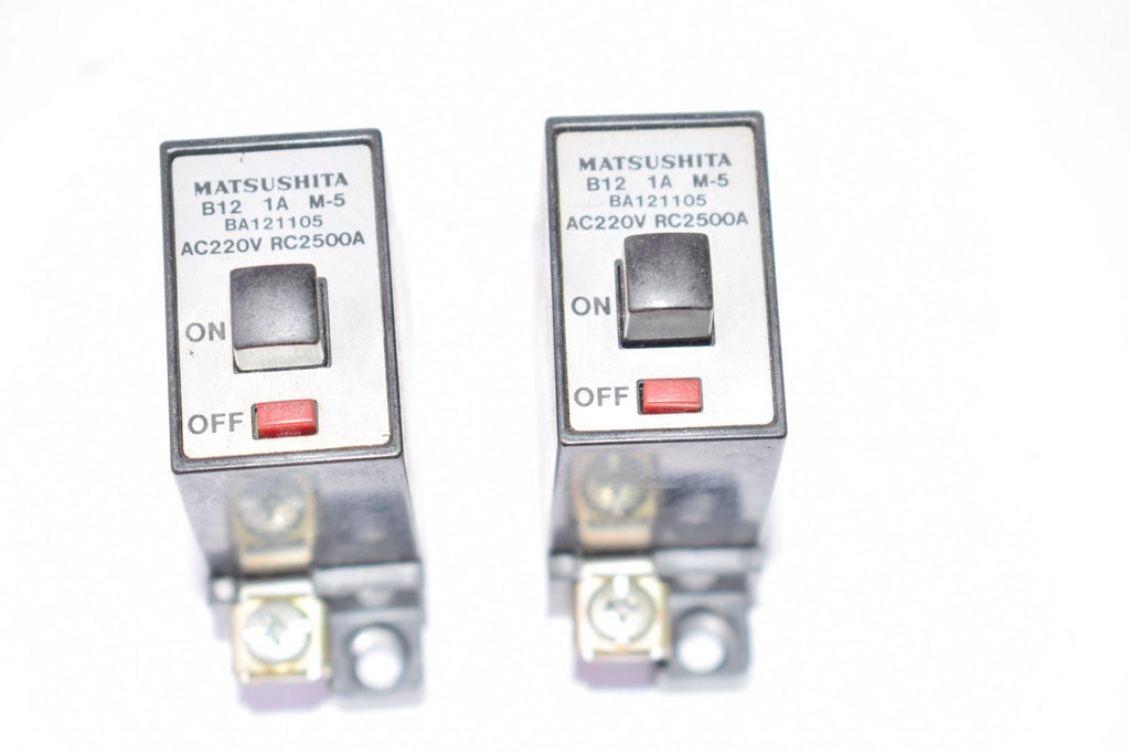 Lot of 2 MATSUSHITA ELECTRIC BA121105 Circuit Breaker Switches AC 220V