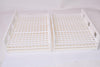 Lot of 2 NEW 3-Row Test Tube Holders, Clean-Room, Scientific Holders, 13-1/4'' OAL x 9-1/4'' W