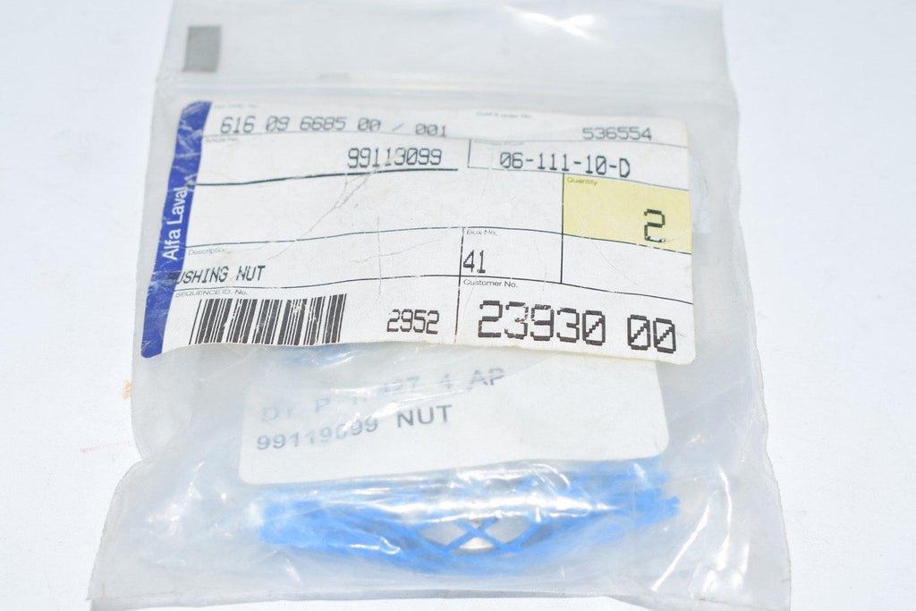 Lot of 2 NEW Alfa-Laval 99119099 Bushing Nut