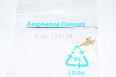 Lot of 2 NEW Amphenol 132134 SMA Connector Jack, Female Socket 50Ohm Through Hole Solder