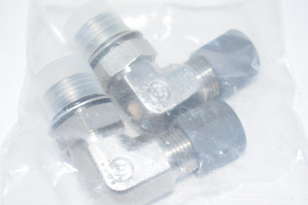 Lot of 2 NEW Brennan C6801-08-10-NWO-SS Stainless Steel 90 Degree Elbow Fitting