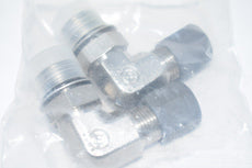 Lot of 2 NEW Brennan C6801-08-10-NWO-SS Stainless Steel 90 Degree Elbow Fitting