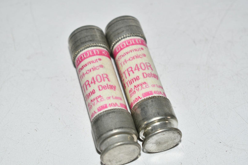 Lot of 2 NEW Gould Ferraz Shawmut TR40R 40 amp 250 volt Fuses