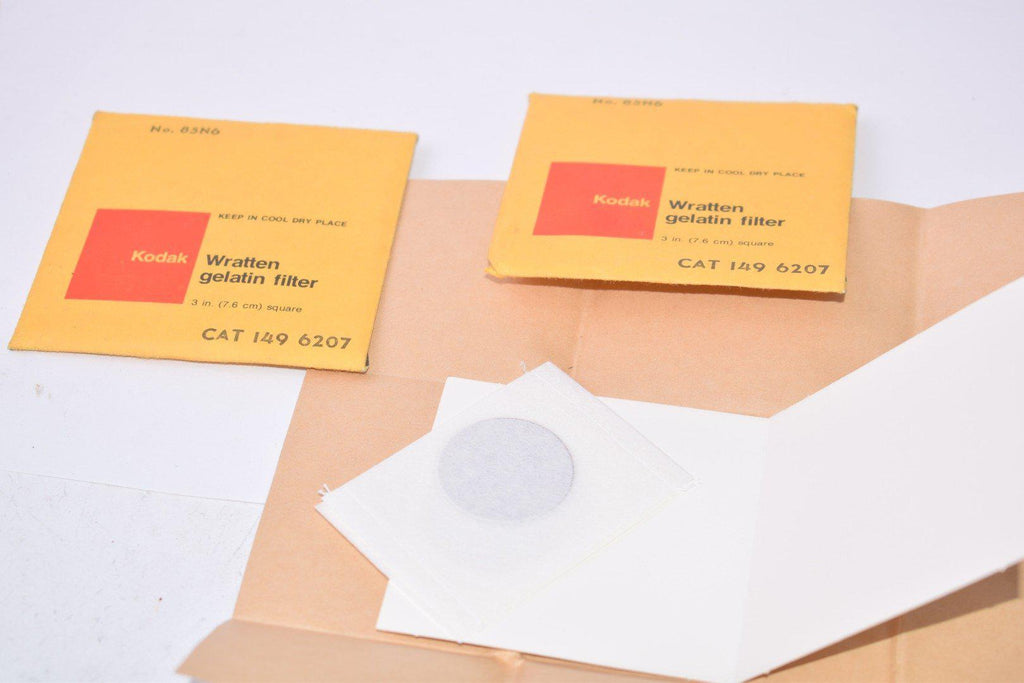 Lot of 2 NEW Kodak No.85N6 Wratten Gelatin Filter 3'' Square