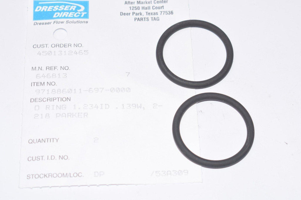 Lot of 2 NEW Masoneilan Valve & Controls - Dresser Part: 971886011-697-0000 O-Rings 1.234 ID