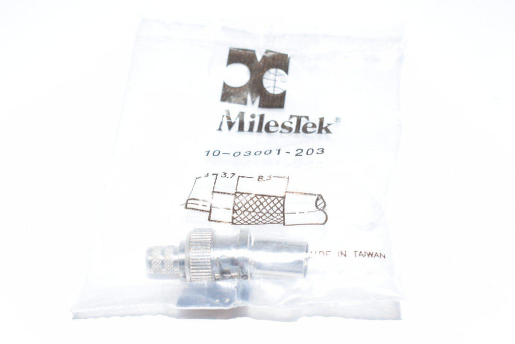 Lot of 2 NEW MILESTEK 10-03001-203 PLUG BNC CRIMP 75OHM 8281 COAXIAL