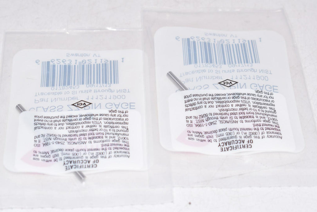 Lot of 2 NEW Packs of Vermont Gage 111211900 .119 Class ZZ Pin Gage
