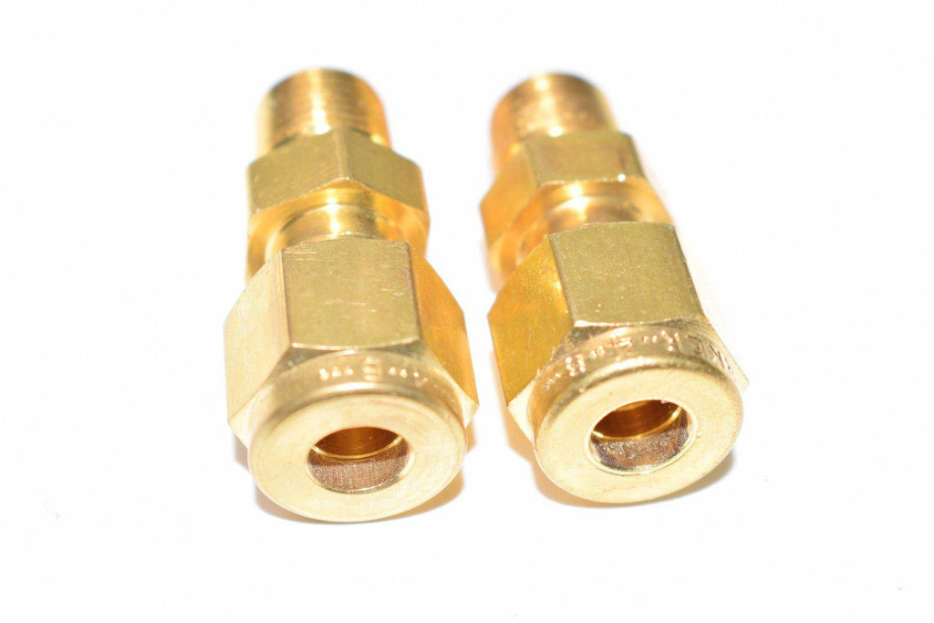 Lot of 2 NEW Parker 4-B, 4B Hydraulic Hose Fittings, 1-5/16'' OALx 3/8'' D