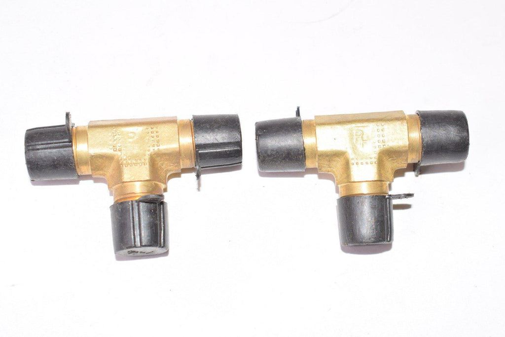 Lot of 2 NEW Parker Brass 1/4'' 3-Way Connector Fittings