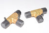 Lot of 2 NEW Parker Brass 1/4'' 3-Way Connector Fittings