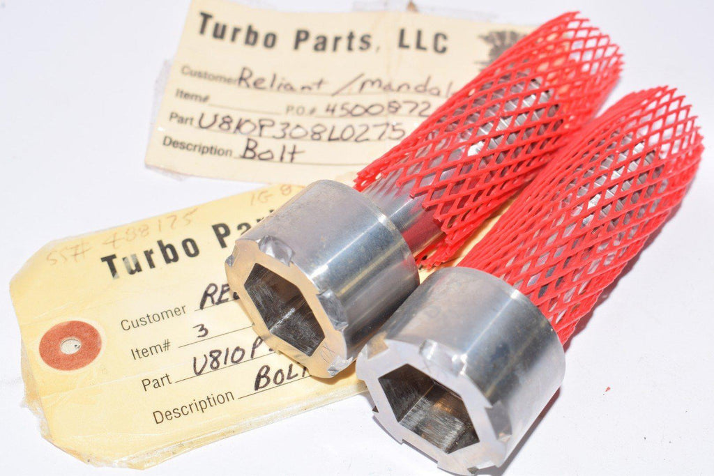 Lot of 2, NEW, Turbo Parts, Bolt, Part: U810P308L0275, XD, 3-3/4 OAL, 6 Point, 488125, IG85MO45