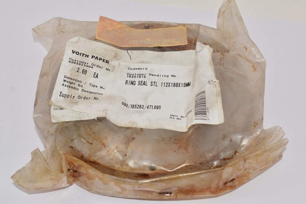 Lot of 2 NEW Voith 471.095 Ring Seal 112x180x15mm Steel