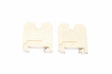 Lot of 2 NEW Weidmuller AKZ 4 Rail Mount Terminal Blocks - Beige