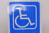 Lot of 2 NEW Wheelchair Accessible Route Sign, Aluminum, 12'' W, 18'' H