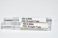 Lot of 2 NEW Yankee 433 0.0955 HSS Straight Flute Chucking Reamer