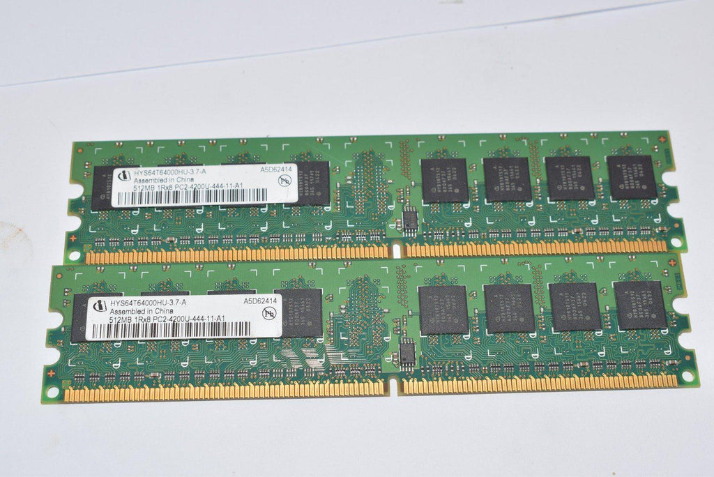 Lot of 2 nfineon HYS64T64000HU-3.7-A 512MB Ram