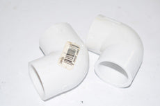 Lot of 2 NIBCO & LASCO C406-010 90 Degree Elbows PVC